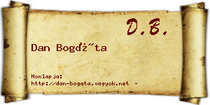 Dan Bogáta névjegykártya